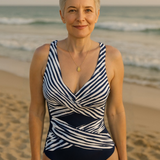 Thalora - Striped Charm Swimsuit