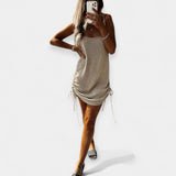 Abito Senza Maniche in Maglia con Cintura