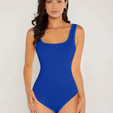 Body Senza Maniche con Scollatura Quadrata