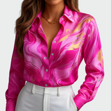 Camicia in Satin Fluttuante