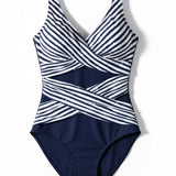 Thalora - Striped Charm Swimsuit