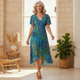 Juniper - Vibrant Abstract Midi Dress