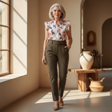 Rainie - Stylish Ruffle-Sleeve Set