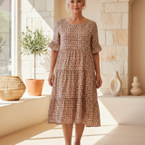 Nicola - Short-Sleeve Midi Dress