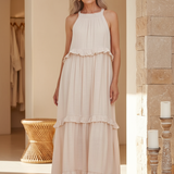 Robyn - Halter Ruffle Maxi Dress