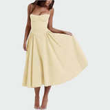 Abito Maxi in Seta con Spalline Sottili