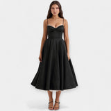 Abito Midi con Trasparenze in Tulle