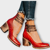 Scarpe con più cinturini e tacco spesso