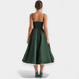 Abito Midi con Trasparenze in Tulle