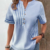 Talia - Elegant Striped Blouse