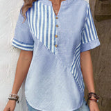 Talia - Elegant Striped Blouse