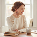 Heart Earrings with silver and gold