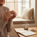 Heart Earrings with silver and gold