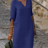 Lola - Relaxed V-Neck Dress