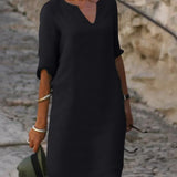 Lola - Relaxed V-Neck Dress