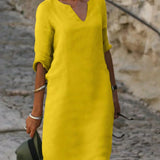 Lola - Relaxed V-Neck Dress