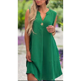 Elsie - Sleeveless V-neck Dress