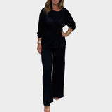 Set Donna Morbido a 2 Pezzi con Maniche Lunghe e Vestibilità Comoda