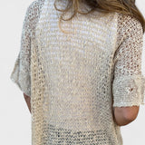 Varrea - Maglia a tinta unita da donna con un bottone