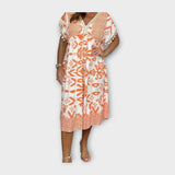 Kaftano Sotto il Ginocchio con Motivi e Corda