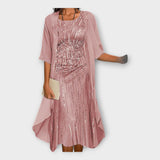 Abito Leggero con Giacca Esternamente e Motivi