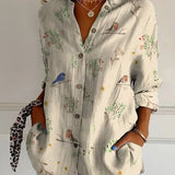 Eleanor | Elegant Floral Pattern Front Blouse