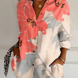 Eleanor | Elegant Floral Pattern Front Blouse