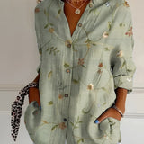 Eleanor | Elegant Floral Pattern Front Blouse