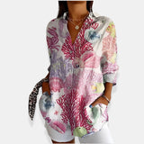 LYSSA™ | Camicetta floreale con chiusura a bottoni