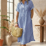 Frankie | Striped Shirt Dress with Pockets