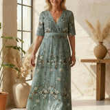 Eliza | Elegant Maxi Dress with Floral Pattern