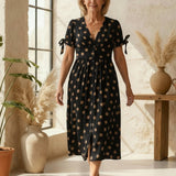 Layla | Polka Dots V-Neck Dress