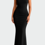 Abito in Raso con Schiena Scoperta