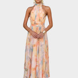 Abito Midi con Fiori e Sensazione Romantica